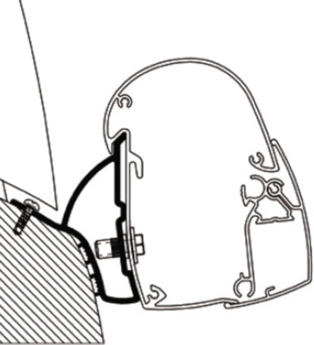 301983 - Тент дах адаптер THULE 5102 VW T5 / T6 RHD