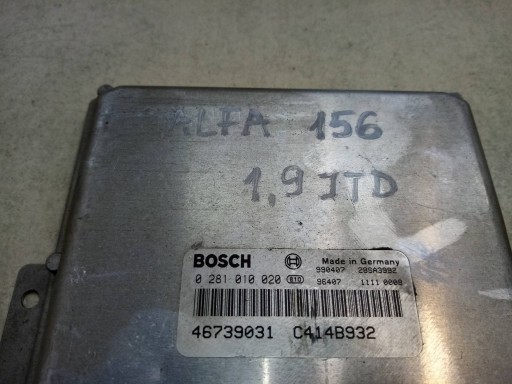 control unit of the engine ALFA ROMEO 156 1.9 JTD 028101002