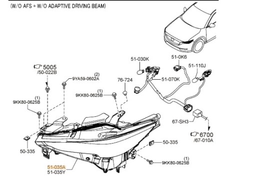 KB8P51041G - ОРИГИНАЛ ЛЕВАЯ ФАРА MAZDA CX-5 KF
