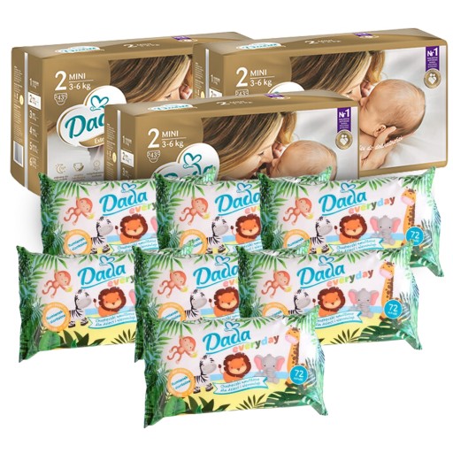 Підгузки Dada extra care розмір 2 3-6 кг 43 шт.