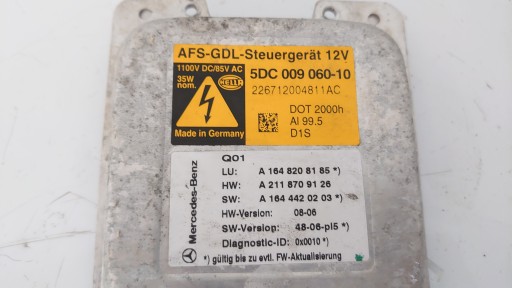 MERCEDES GL ML X164 W164 before lift control unit control unit light BI-XENON