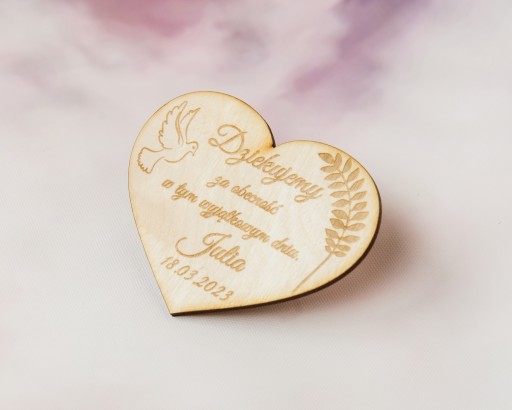 Магніт + сумка подяки для гостей гравер