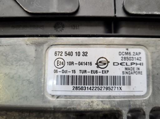 control unit computer of the engine 6725401032 SSANGYONG RODIUS II 2.2 D XDI