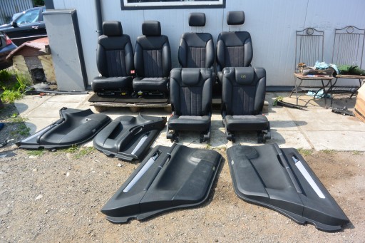 KOMPLET seats side MERCEDES R-KLASA W251 LONG 6 MIEJSC EU black leather