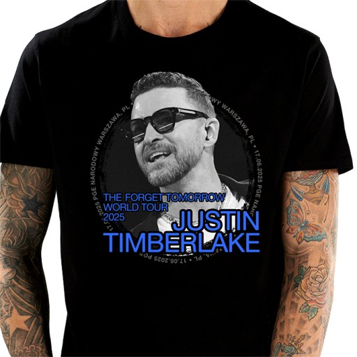 JUSTIN TIMBERLAKE THE FORGET TOMORROW TOUR 2025 T SHIRT KOSZULKA