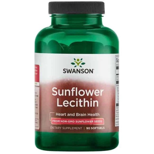 SWANSON Sunflower Lecithin Slnečnicový lecitín 90 gélových kapsúl