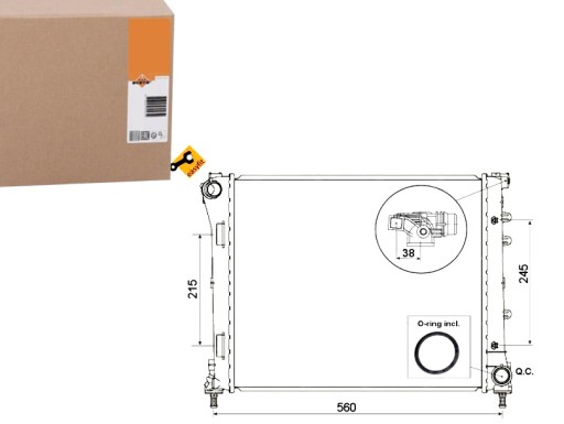 53525 - Радиатор fiat 500 1.3d multijet 07- nrf
