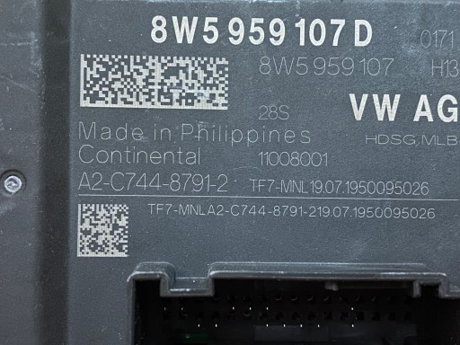 AUDI A6 4K A8 4N control unit bonnet 8W5959107D