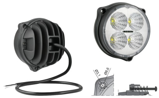 CRC5C.51520.02 - Світлодіодний робочий світильник 1000 лм провід 0,5 м WESEM (до з