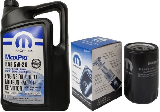 MOPAR 5W20 5L + МАСЛЯНИЙ ФІЛЬТР MO-452 RAM 3.7 07-08