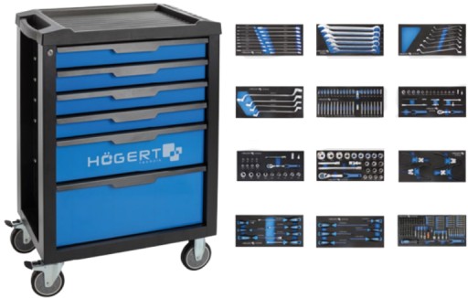 HOGERT HT7G090 тележка инструментальный шкаф 275 шт