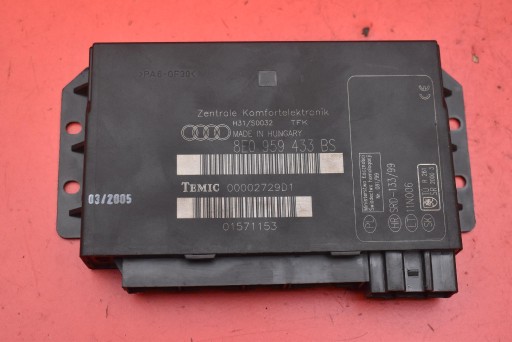 unité commande confort 8E0959433BS AUDI A4 B7 2.0 TDI 140 KM 04-08