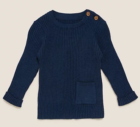 MARKS&SPENCER Sweter granatowy roz 76 cm