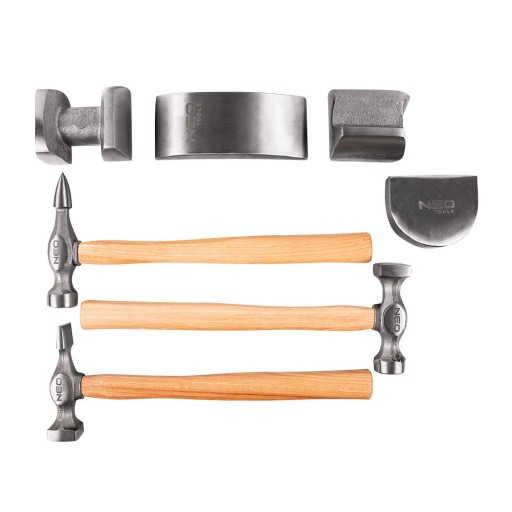 НАБОР МОЛОТКОВ ДЛЯ ЛИСТОВОГО МЕТАЛЛА 7 ШТ.