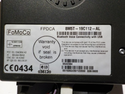 FORD MONDEO IV module BLUETOOTH 8M5T-19C112-AL