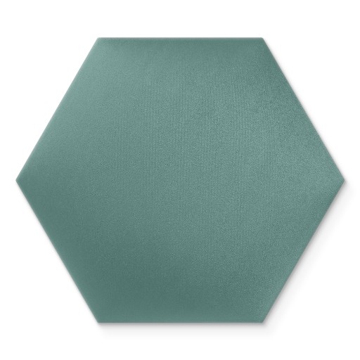 Čalúnený panel Hexagon Morský - 30x26 cm