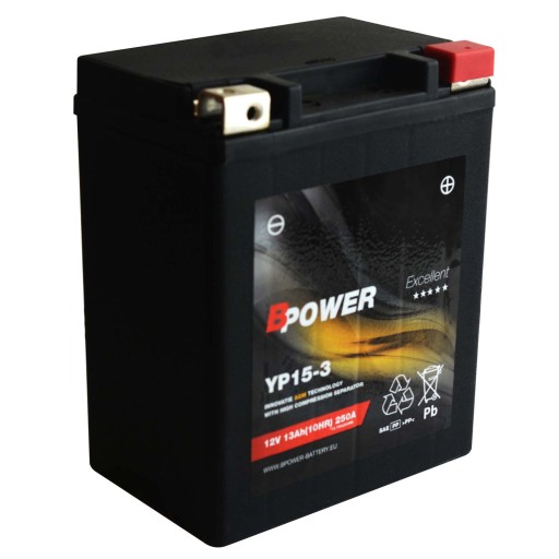 BPower Excellent AGM YP15-3 12V 13AH 250A YTX14AHL