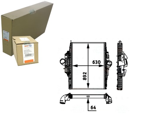 BRH8ML 376 - BEHR HELLA ИНТЕРКУЛЕР ВОЗДУХООХЛАДИТЕЛЬ НАДАРЕННОГО ВОЗДУХА