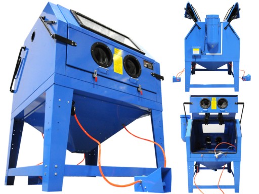 КАБІННА ПІСКОСТРУЙНА МАШИНА, 2 СТАНЦІЇ, КАМЕРА 1200 Л, КОМПЛЕКТ ЕКСТРАЦІЙНИХ ФІЛЬТРОВ