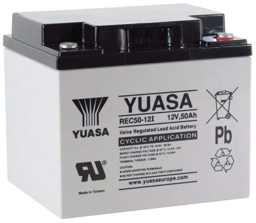 Аккумулятор agm аккумулятор yuasa rec50-12i 12v 50ah для циклической работы циклический