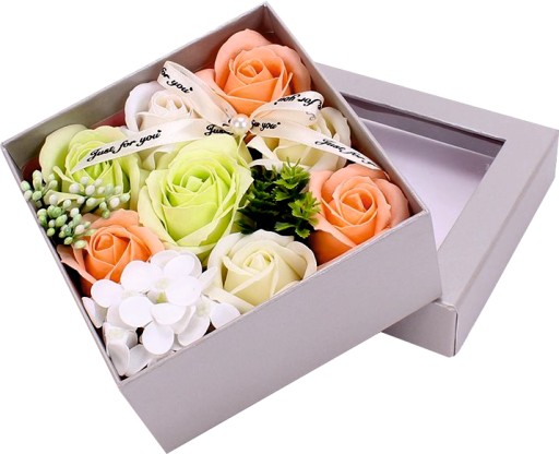 Mydlane Kwiaty Flower Box Prezent Na Slub Urodziny 9546196256 Allegro Pl
