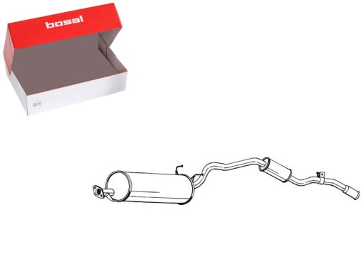 BOS286-233 - ЗАДНИЙ ГЛУШИТЕЛЬ ВЫХЛОПНОЙ СИСТЕМЫ TOYOTA 4 RUNNER II HIACE V 2.5 D 3.0