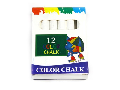 Крейда кругла без пилу, без слідів, біла, 12 шт