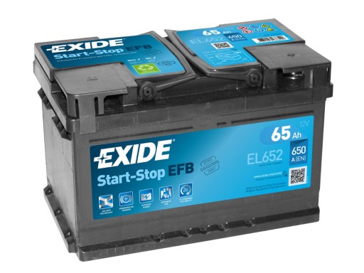 Аккумулятор Exide EFB 12V 65Ah 650A P + EL652