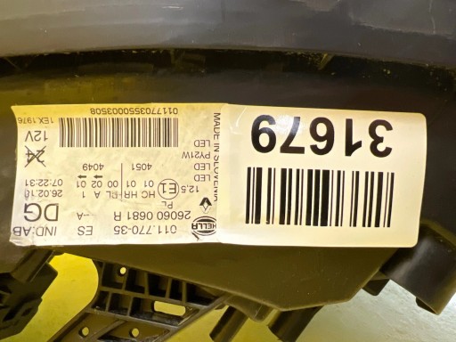 light left front Renault Kadjar Full Led 260600681R