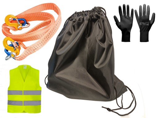 БУКСИРОВОЧНЫЙ ТРОС РЕМЕНЬ 4М 4,0 Т ПЕРЧАТКИ ЖИЛЕТ!!