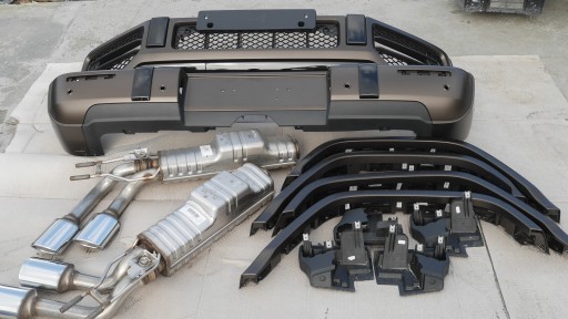 463 880 - MERCEDES G-КЛАС AMG 6.3 ПЕРЕДНИЙ ЗАДНИЙ БАМПЕР НАКЛАДКА ВИСХЛОПНА НАБІР НОВИЙ