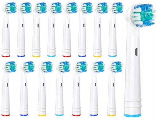 16 x NÁSTAVCE NA ZUBNÚ KEFKU ORAL-B NÁHRADNÁ FLEXI BIELA