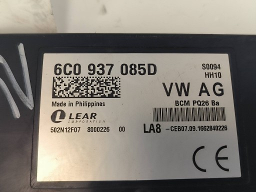 Unité commande confort 6C0937085D SKODA RAPID