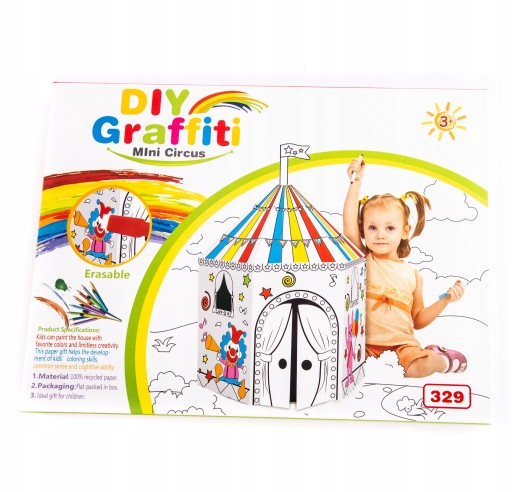 КАРТОННИЙ БУДИНОК КАРТОННА РОЗМАЛЬВУВАННЯ ДЛЯ МАЛЮВАННЯ