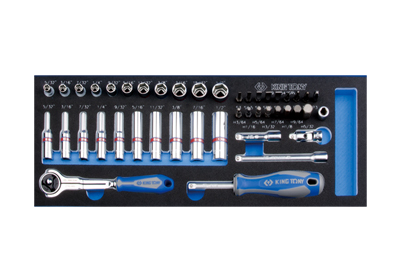 НАБОР ДЮЙМОВЫХ ГОЛОВОК И БИТ 1/4 44 шт. 6-угл. 5