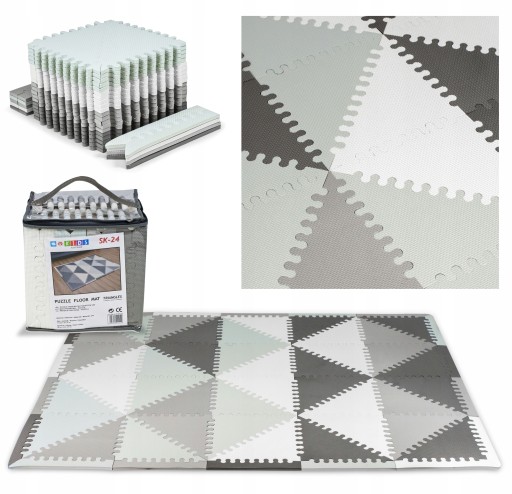 Розвиваючий килимок пазл Сапфір СК-24 пазл трикутники