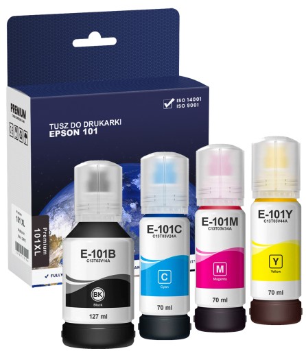 4x Atrament pre Epson 101 CMYK EcoTank L6270 L4160 6290