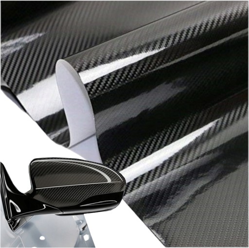 САМОКЛЕЯЩАЯСЯ ПЛЕНКА CARBON 5D ГЛЯНЦЕВЫЙ ЧЕРНЫЙ КАРБОН