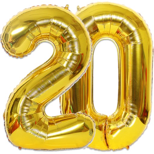 ПОВІТРЯНІ КУЛІ НА ДЕНЬ НАРОДЖЕННЯ ЗОЛОТІ ЦИФРИ ХЕЛУМОВІ КУЛІ 80 СМ
