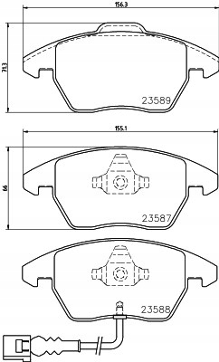 HAM KOCKY MINTEX MDB2604 PREDNÉ VW GOLF V 1.4 16V,