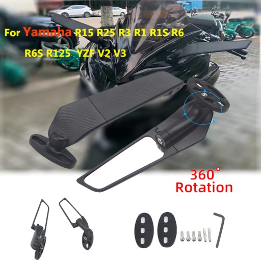 9449730068620 - Дзеркало заднього виду для Yamaha YZF R1 R3 R125 R25 R15V