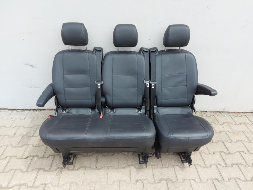 Mercedes w447 Vito V220d Sitze materialowe pokrowce skorzane 2 rzad