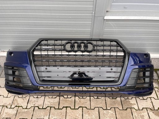 Передний бампер в сборе audi q7 4m0 16-20 s-line спрей 6xpdc решетка черный