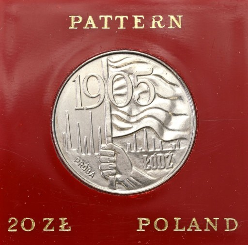 PRÓBA CuNi 20 złotych 1980 Łódź – 1905