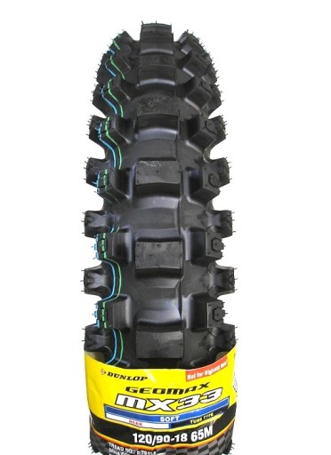 120/90-18 DUNLOP MX33 GEOMAX ЗАДНІЙ ЕНДУРО КРОС
