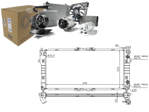 NIS62393/RS4 - Радіатор двигуна nissens fs2015200g fp5915200 fs2