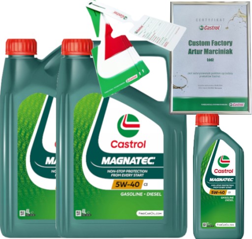 CASTROL MAGNATEC 5W40 C3 9L BMW LL-04 FIAT 9.55535-S2 + ПІДВІСКА