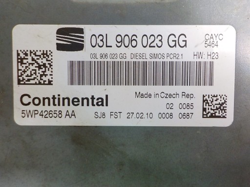 SEAT LEON II computer Centralina 03L906023GG 5WP42658AA