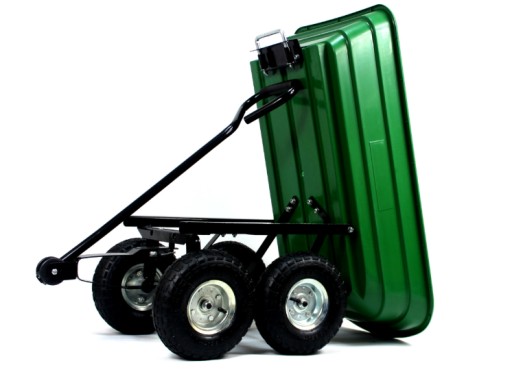 Prepravný záhradný vozík do 300kg zelený CHM