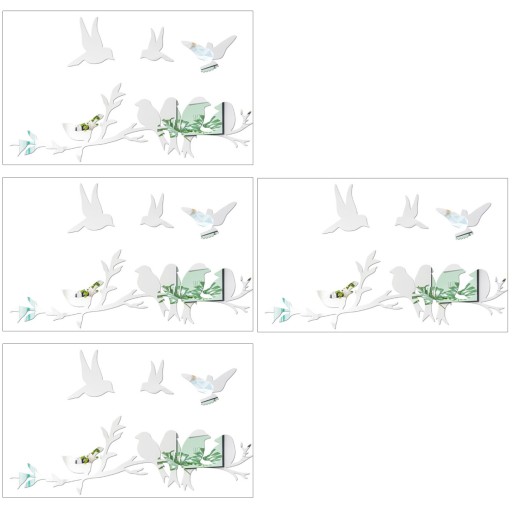 4X велике акрилове настінне дзеркало для Готелю